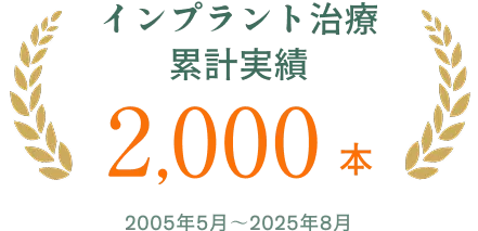 インプラント実績2000本